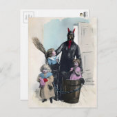 Vintager Viktorianischer Krampus Postkarte (Vorne/Hinten)