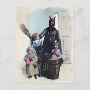 Vintager Viktorianischer Krampus Postkarte