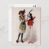 Vintager Viktorianischer Krampus Postkarte (Vorne/Hinten)