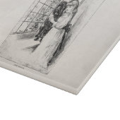 Vintager viktorianischer Mädchen-Pudel - Schneidebrett (Ecke)