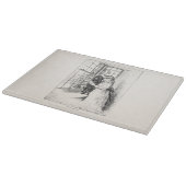 Vintager viktorianischer Mädchen-Pudel - Schneidebrett (Ecke)