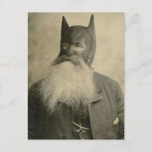 Vintager Viktorianischer Mann mit Ohrmaske Postkarte