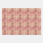 Vintager Viktorianischer Marsala und Golddamast Geschenkpapier Set (Vorderseite 3)