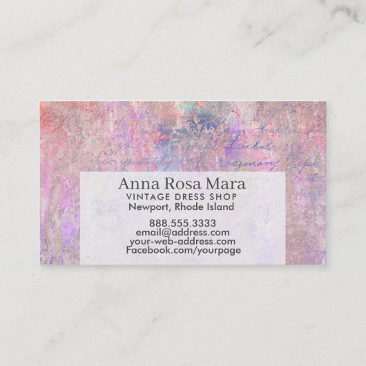 *~* Vintager viktorianischer moderner Mit Visitenkarte (Rückseite)