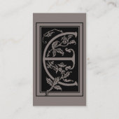 Vintager Viktorianischer Monogramm-Dekorationsbrie Visitenkarte (Rückseite)