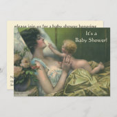 Vintager Viktorianischer Muttertag, Babydusche Einladung (Vorne/Hinten)