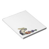 Vintager Viktorianischer Osterhase, Blume und Eier Notizblock (angewinkelt)