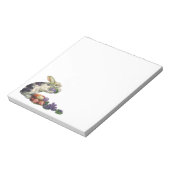 Vintager Viktorianischer Osterhase, Blume und Eier Notizblock (Rotiert)