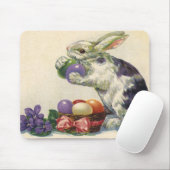 Vintager Viktorianischer Osterhase, Eier und Blume Mousepad (Mit Mouse)