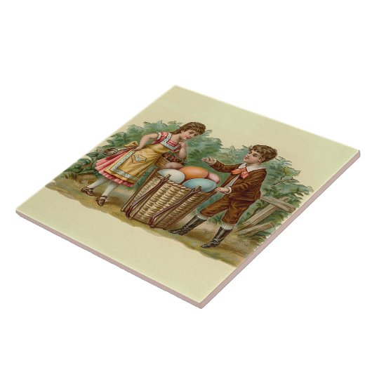 Vintager Viktorianischer OsterOstern Fliese (Seite)
