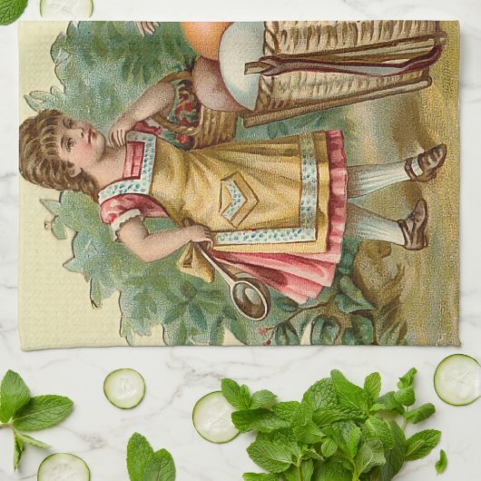 Vintager Viktorianischer OsterOstern Geschirrtuch (Gefaltet)