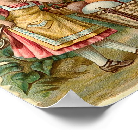 Vintager Viktorianischer OsterOstern Poster (Ecke)