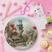 Vintager viktorianischer pappteller (Party)