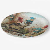 Vintager viktorianischer pappteller (Schrägansicht)