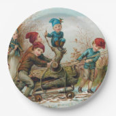 Vintager viktorianischer pappteller (Vorderseite)