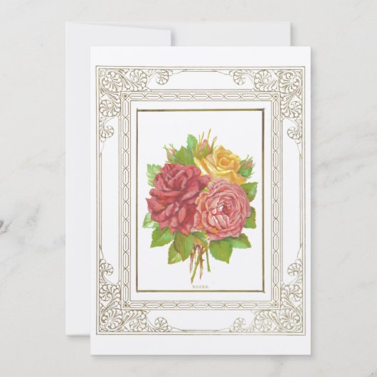 Vintager Viktorianischer Rahmen 1877 Einladung (Rückseite)