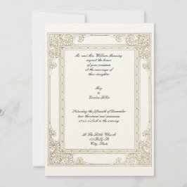 Vintager Viktorianischer Rahmen 1877 Einladung