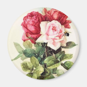 Vintager viktorianischer Rosen-Blumenstrauß Magnet