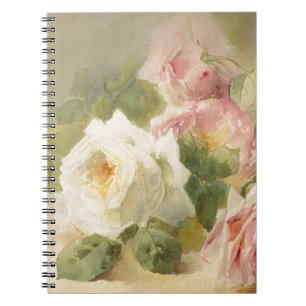 Vintager viktorianischer RoseWatercolor Notizblock