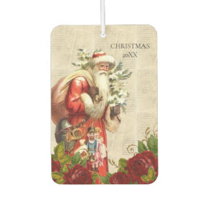 Vintager Viktorianischer Santa Claus Antiquitätend Autolufterfrischer