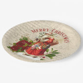 Vintager Viktorianischer Santa Claus Antiquitätend Pappteller (Schrägansicht)