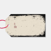 Vintager Viktorianischer Schädel Geschenkanhänger (Rückseite Horizontal)