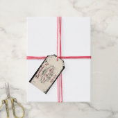 Vintager Viktorianischer Schädel Geschenkanhänger (Mit Garn)