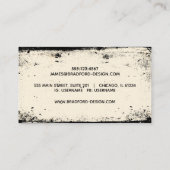 Vintager viktorianischer Schädel Visitenkarte (Rückseite)