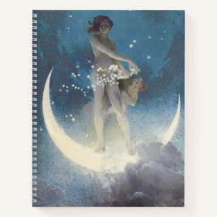 Vintager Viktorianischer Star Scattering Angels Notizblock