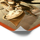 Vintager Viktorianischer Steampunk "The Air Ship" Poster (Ecke)