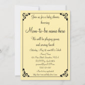 Vintager Viktorianischer Storch, Einladung der Bab (Rückseite)