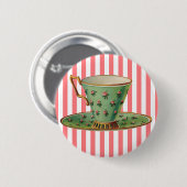 Vintager Viktorianischer Tee-Cup Button (Vorne & Hinten)