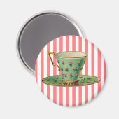 Vintager Viktorianischer Teecup Magnet (Vorderseite/Rückseite)