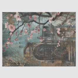 Vintager Viktorianischer Türschrei Blossom Dekoupa Seidenpapier