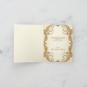 Vintager Viktorianischer Urlaub Weihnachten Party Dankeskarte (Innenseite)