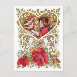 Vintager viktorianischer Valentine Feiertagspostkarte