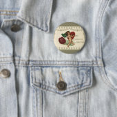 Vintager Viktorianischer Valentinkreub, Rose und H Button (Beispiel)