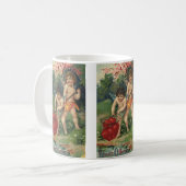 Vintager Viktorianischer Valentinstag, Angebot der Kaffeetasse (Vorderseite Links)
