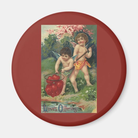 Vintager Viktorianischer Valentinstag, Angebot der Magnet (Vorne)