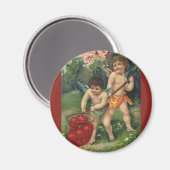 Vintager Viktorianischer Valentinstag, Angebot der Magnet (Vorderseite/Rückseite)