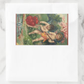 Vintager Viktorianischer Valentinstag, Angebot der Rechteckiger Aufkleber (Tasche)