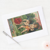 Vintager Viktorianischer Valentinstag, Angebot der Rechteckiger Aufkleber (Umschlag)
