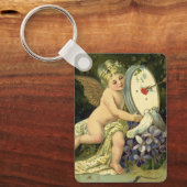 Vintager Viktorianischer Valentinstag, Angel Liebe Schlüsselanhänger (Vorderseite)
