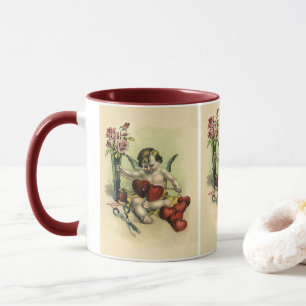 Vintager Viktorianischer Valentinstag Angel Seamst Tasse