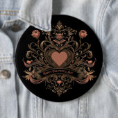 Vintager, Viktorianischer Valentinstag Button (Beispiel)