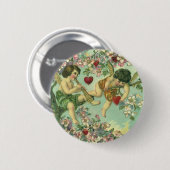Vintager Viktorianischer Valentinstag Button (Vorne & Hinten)
