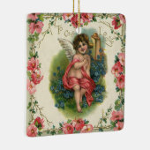 Vintager Viktorianischer Valentinstag-Cherub am Te Keramikornament (Rechts)