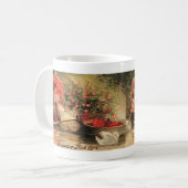 Vintager Viktorianischer Valentinstag Cherub mit H Kaffeetasse (Vorderseite Links)