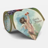 Vintager Viktorianischer Valentinstag, Cupid-Botsc Krawatte (Gerollt)