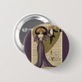 Vintager Viktorianischer Valentinstag, Dame in Lil Button (Vorne & Hinten)
